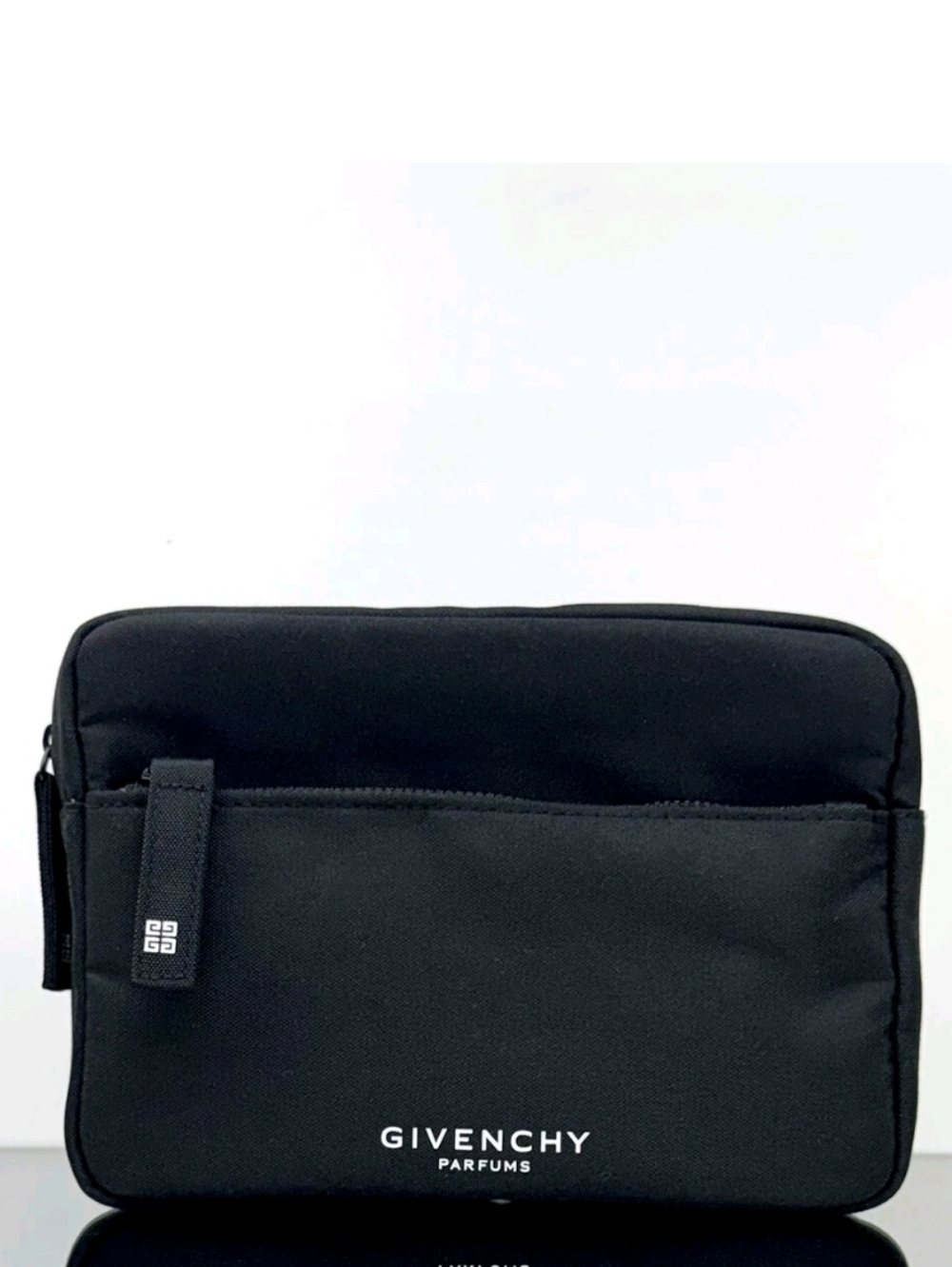 New Givenchy Men Travel Zippered Double Pouch Toiletry Bag Black Comes with Box